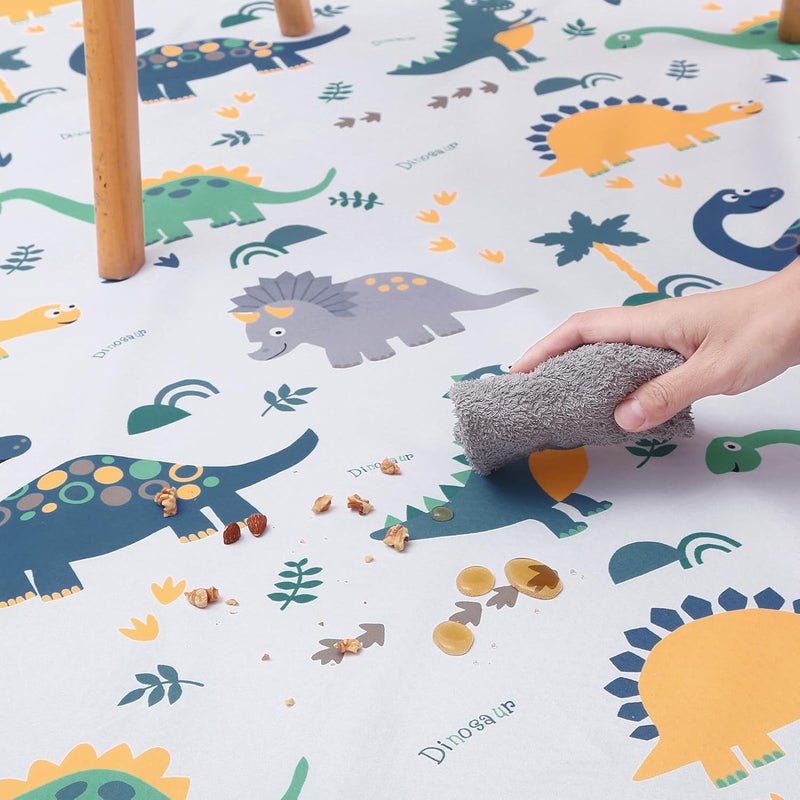 CLCROBD Splat Floor Mat for Under High Chair/Arts/Crafts by , 51" Waterproof Anti-Slip Food Splash Spill Mess Mat, Washable Portable Picnic Mat and Table Cloth - Image 3